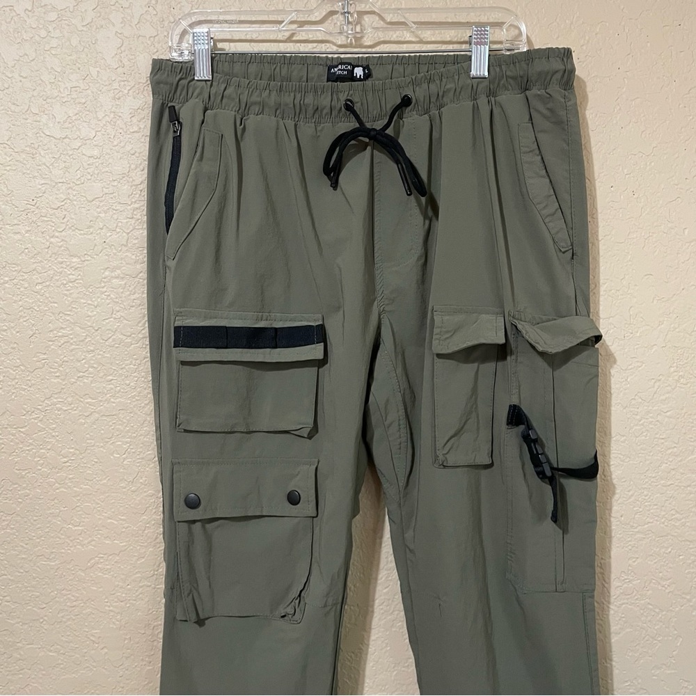 American stitch green cargos